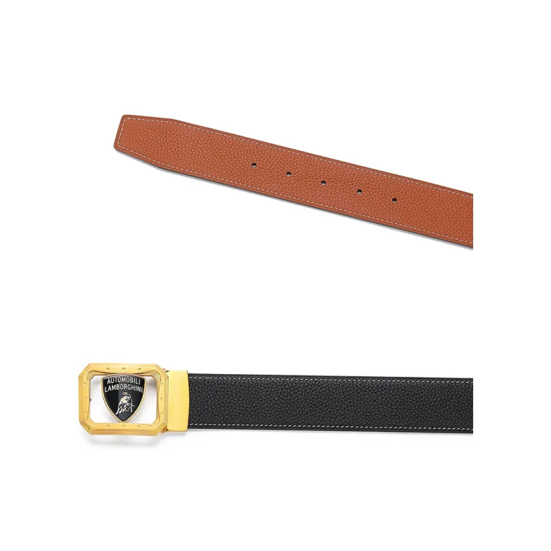 Automobili Lamborghini Cow Leather Belt/Belt Men's 3.7cm-5