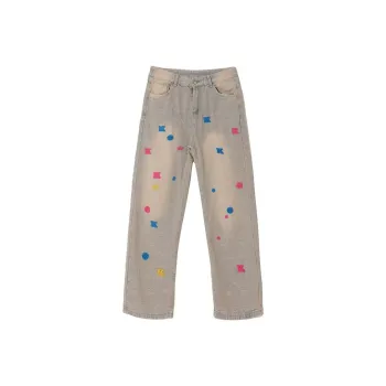 HKRXEC Jeans Men Yellow Mud