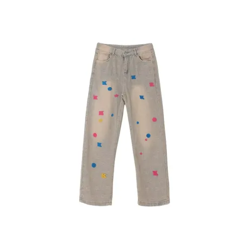HKRXEC Jeans Men Yellow Mud