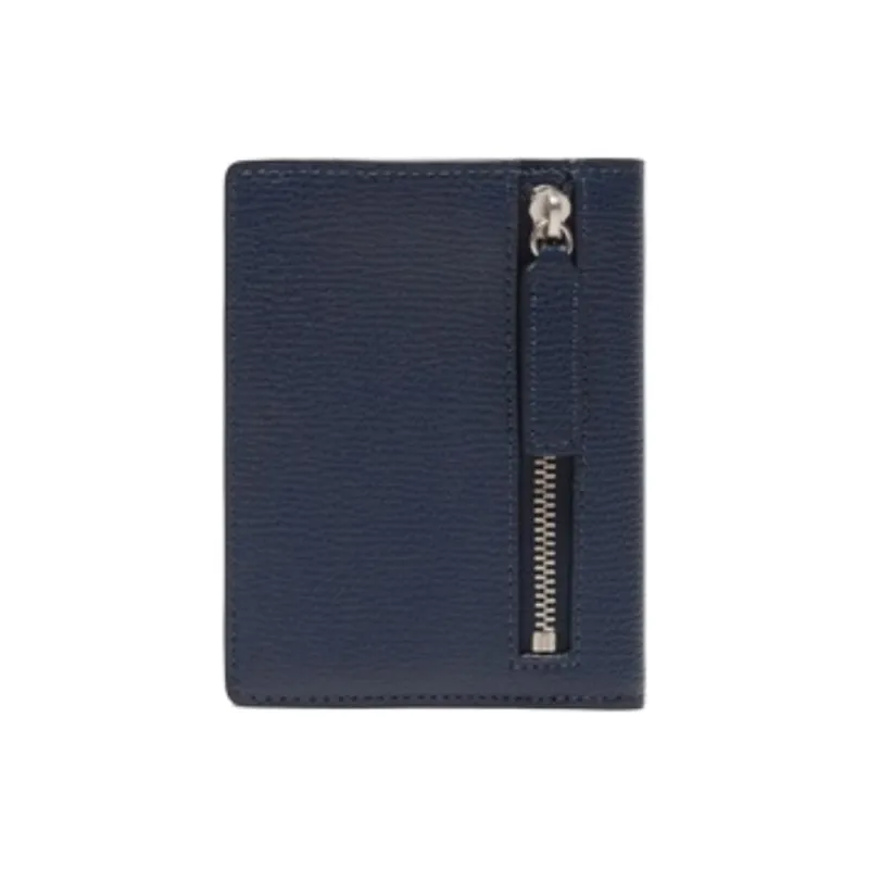 LACOSTE Cow Leather Wallet Men's Marine Blue-1