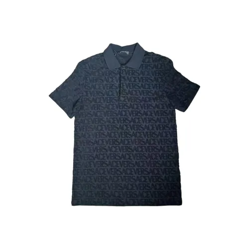 VERSACE Polo Shirts Men Blue
