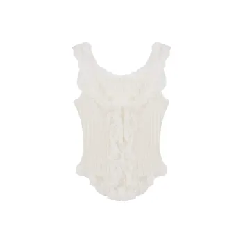 SUSANSAN Tank Tops Women's White