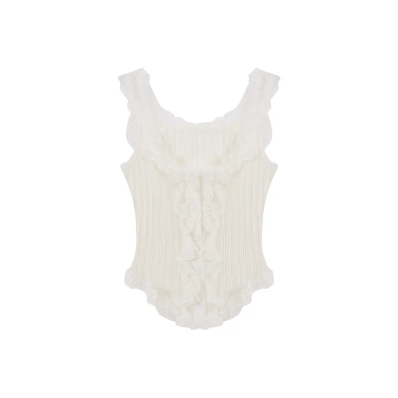 SUSANSAN Tank Tops Women's White-0