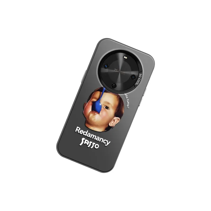 YAOCAI Acrylic Material Biting Spoon Little Boy Phone Cases Compatibility With MVMOM 30/20 Trendy And Cool-1