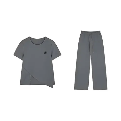 LUYOUYE Casual Suits Women's Gray