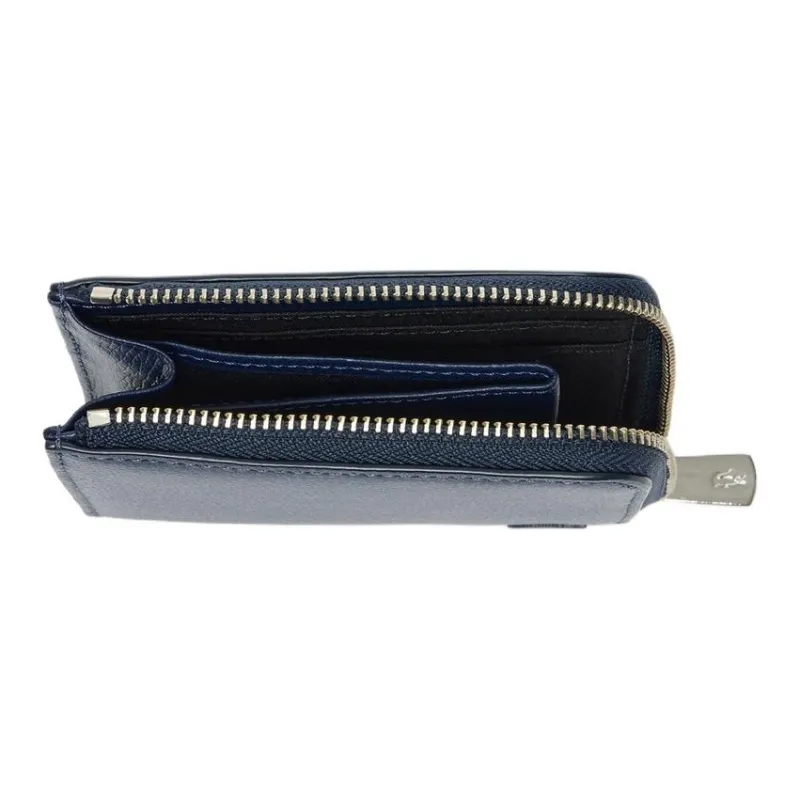 LACOSTE Cow Leather Wallet Large Size Men's Marine Blue-2