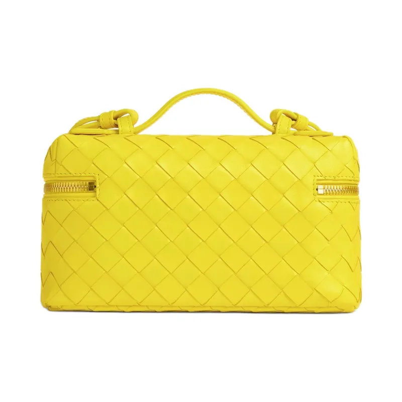Bottega Veneta Intrecciato Calfskin One Shoulder Handbag Women's Sulfur Color-2
