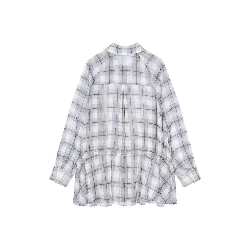 ELF SACK Shirts Women's Naughty Plaid-1