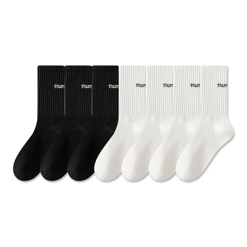 Mulong Family Mid Calf Socks Unisex 5 Pack-54