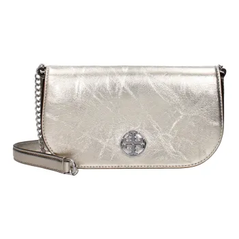 TORY BURCH Leather Shoulder Bag Trumpets Women's Gold