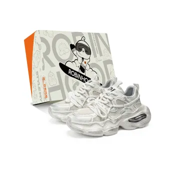 ROBINHOOD Slip Resistant, Abrasion Resistant, Breathable, Lightweight Low Top Chunky Sneakers Men's Box Included