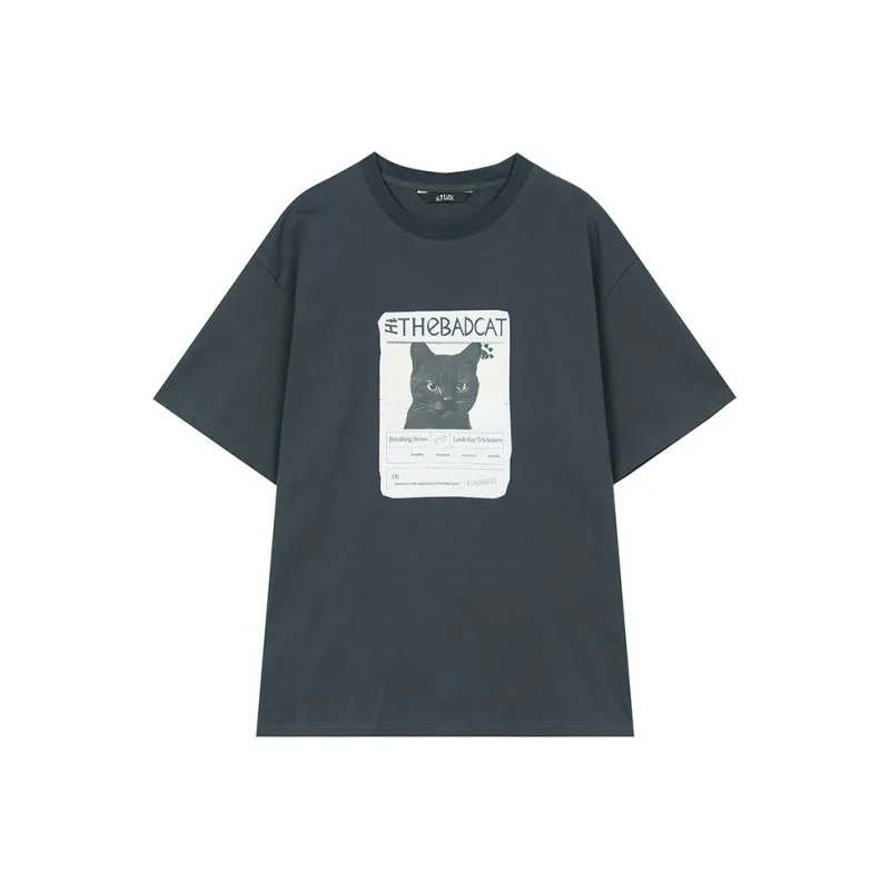 ELF SACK T Shirts Women's Naughty Ghost Dark Gray-0