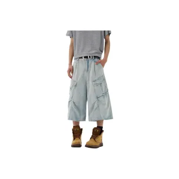 Weles Denim Shorts Unisex Light Blue