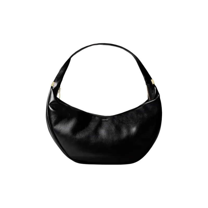 CALVIN KLEIN PU Handbag, Shoulder Bag Large Size Women's Black-0