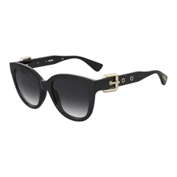 MOSCHINO Cellulose Injection Molded Plastic Square Sunglasses Women's Black