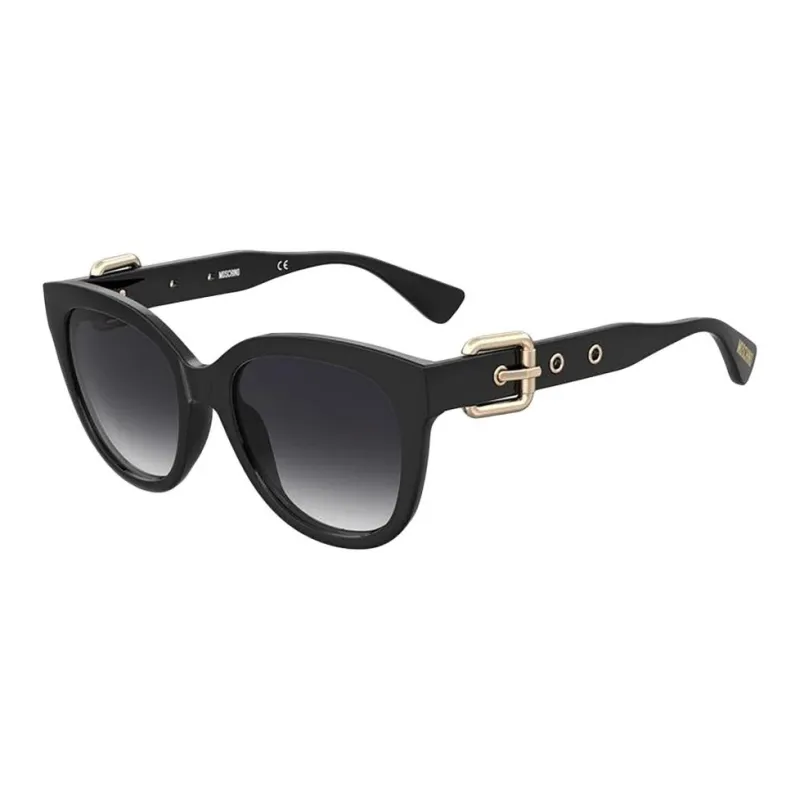 MOSCHINO Cellulose Injection Molded Plastic Square Sunglasses Women's Black-0