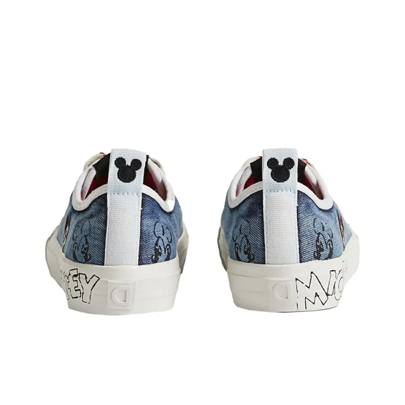 Desigual Alpha Mick Ey Denim Abrasion Resistant Low Top Skateboard Shoes Women's Blue-2
