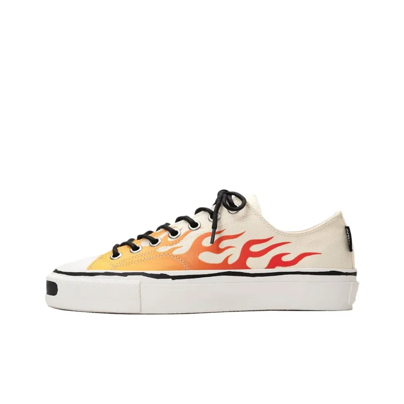 MIHARA YASUHIRO 'Joey'Fire Pattern Vulcanized Low Top Skateboard Shoes Unisex-0