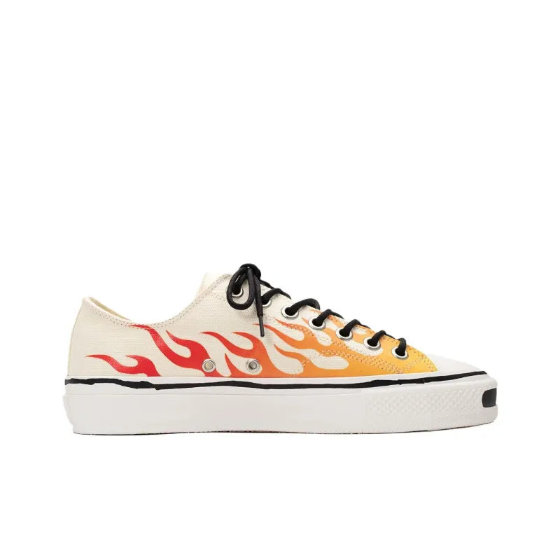 MIHARA YASUHIRO 'Joey'Fire Pattern Vulcanized Low Top Skateboard Shoes Unisex-1