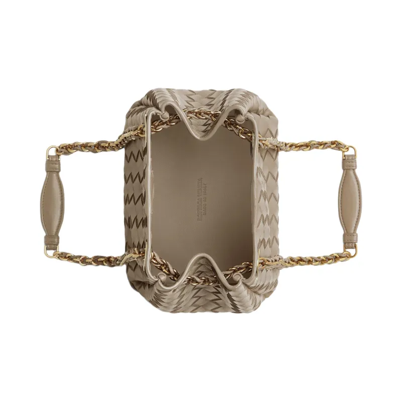 Bottega Veneta Intrecciato Lambskin Shoulder Bag Trumpets Women's Umber-2