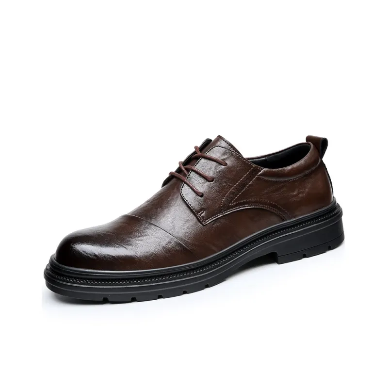 Abango Dress Shoes Men Low Top Black-6