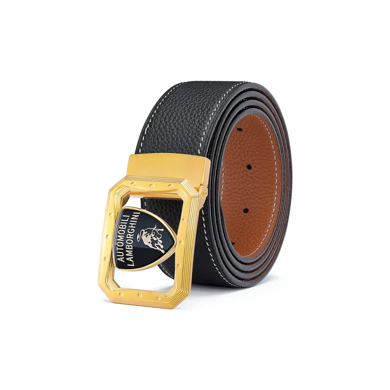 Automobili Lamborghini Cow Leather Belt/Belt Men's 3.7cm-2