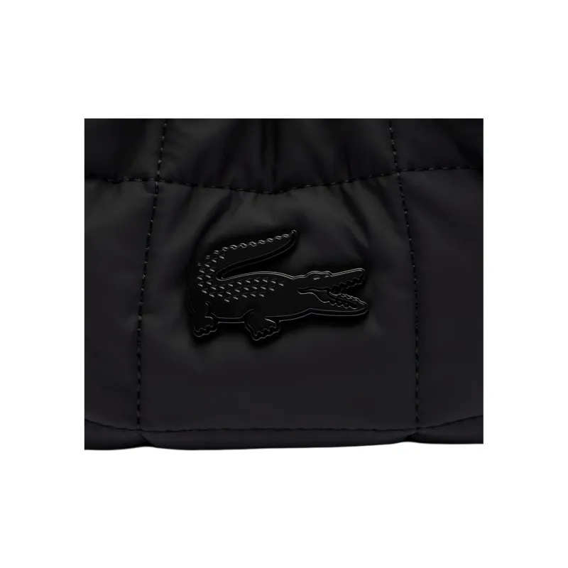 LACOSTE Polyurethane Bucket Shoulder Bag Unisex Black-3