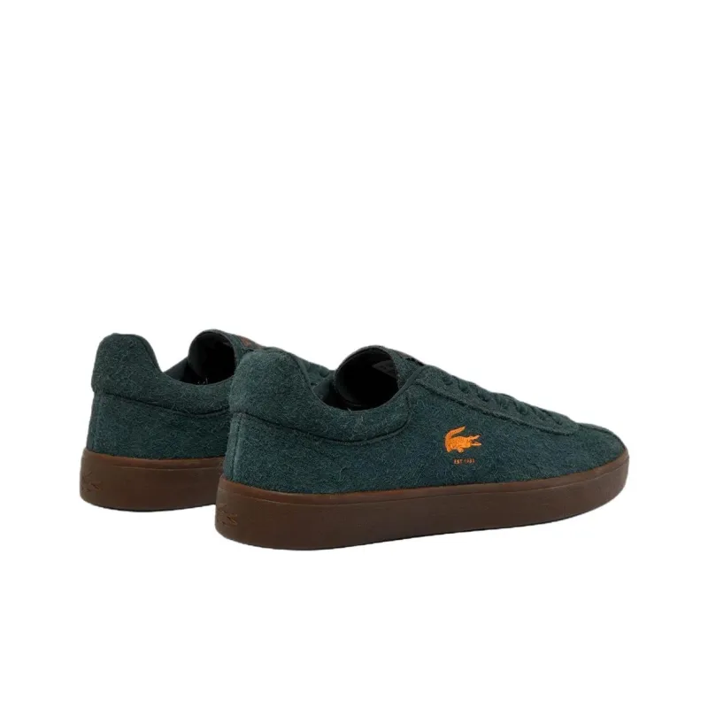 LACOSTE Anti Slip Wear Resistant Low Top Skateboard Shoes Women's Dark Green-3