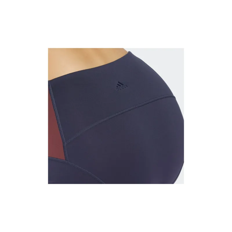 Adidas AEROREADY Yoga Shorts Women's Dark Gray Navy Blue-3