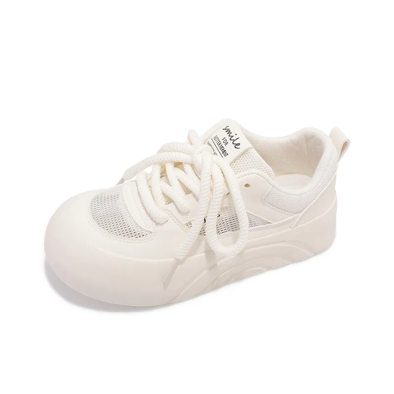 Shen Linsen Anti Slip Wear Resistant Low Top Skateboard Shoes Women's Beige-2