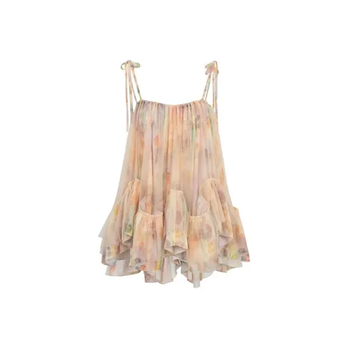 OZVO Slip Dresses Women's Dark Cyan Pink