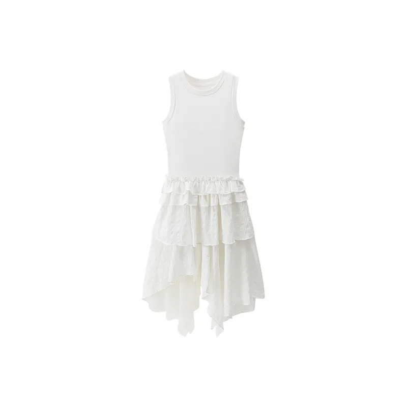 OZVO Sleeveless Dresses Women's White-0
