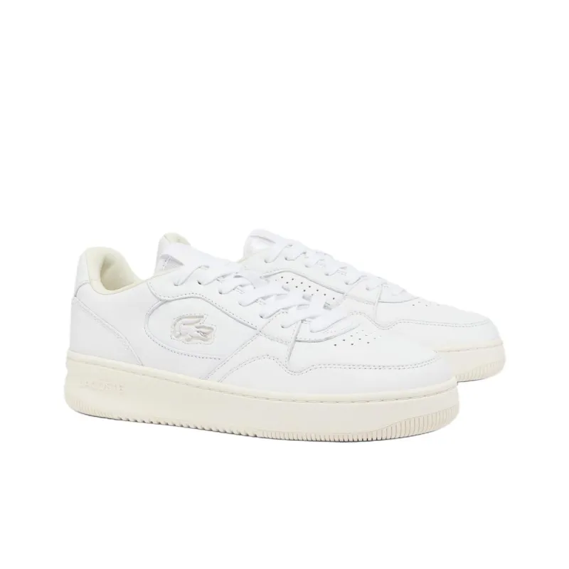 LACOSTE L001 Anti Slip Wear Resistant Low Top Skateboard Shoes Men's White-1