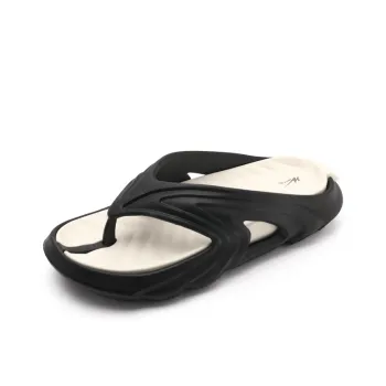 DOUBLE STAR 88 EVA Abrasion Resistant Slip Resistant Flip Flops Unisex Black White