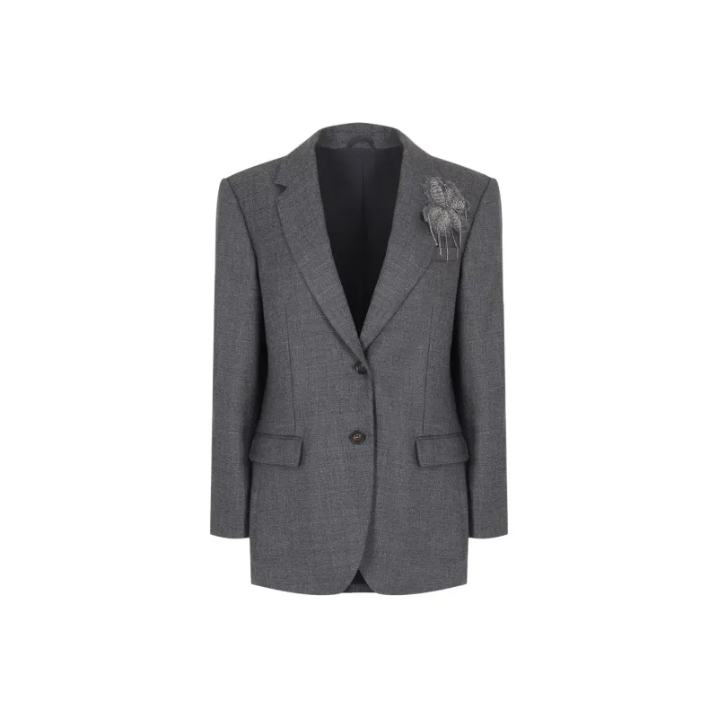 Brunello Cucinelli Jackets & Coats Women's Gray-0