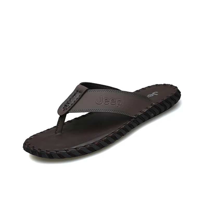 Jeep Rubber Sole Odor Resistant Slip Resistant Flip Flops Unisex-13