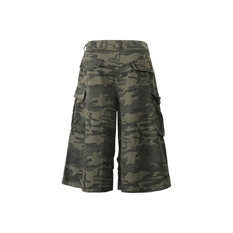 OPMO Denim Shorts Unisex Green-2