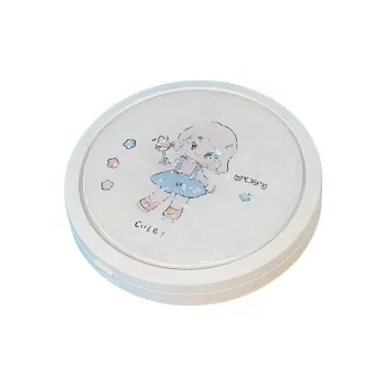 Gentle Welcome Cute Tricolor Glossy Sandblasted Finish With Light Amplification Make Up Mirrors Portable