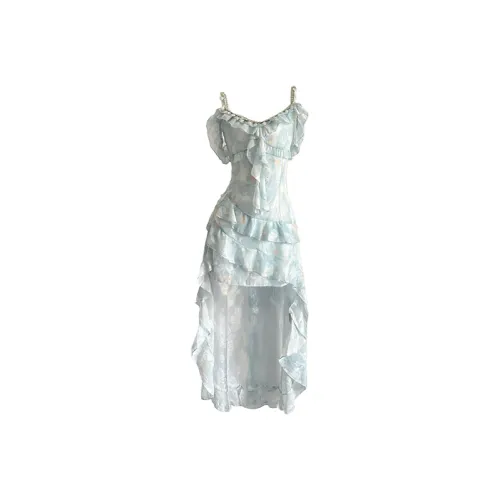 Manekniv Slip Dresses Women's Turquoise