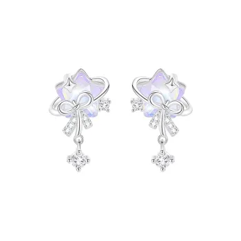LISM S925 Silver Stud Earrings Women's