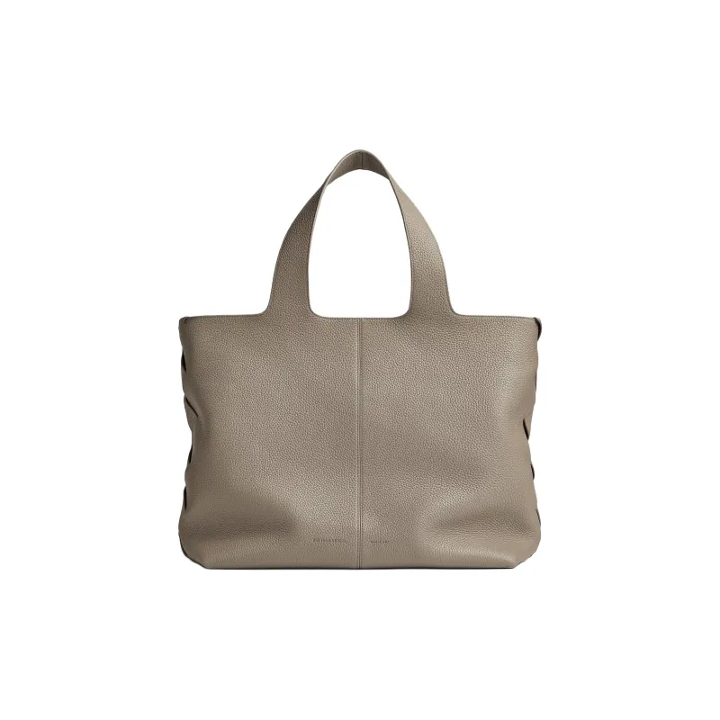 Bottega Veneta Diago Calfskin Tote Bag, Shopping Bag, Crossbody Bag, One Shoulder Handbag Tubas Men's Gray Brown-0