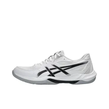 Asics GEL ROCKET 12 Anti Slip Wear Resistant Low Top Training Shoes Men's White Black