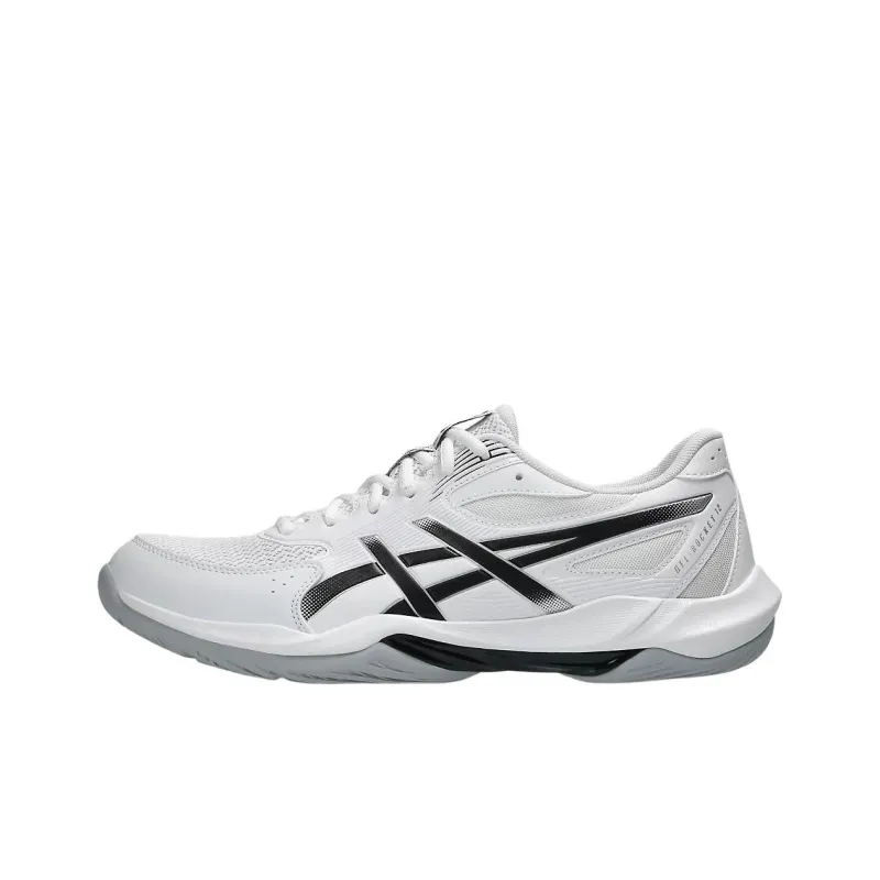 Asics GEL ROCKET 12 Anti Slip Wear Resistant Low Top Training Shoes Men's White Black-0