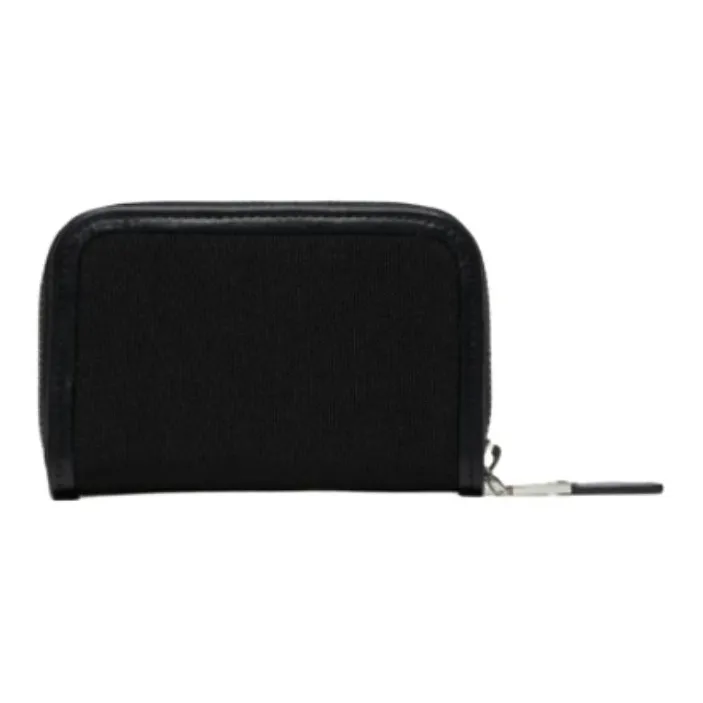 LACOSTE Canvas With PU Card Holder Women's Black-1