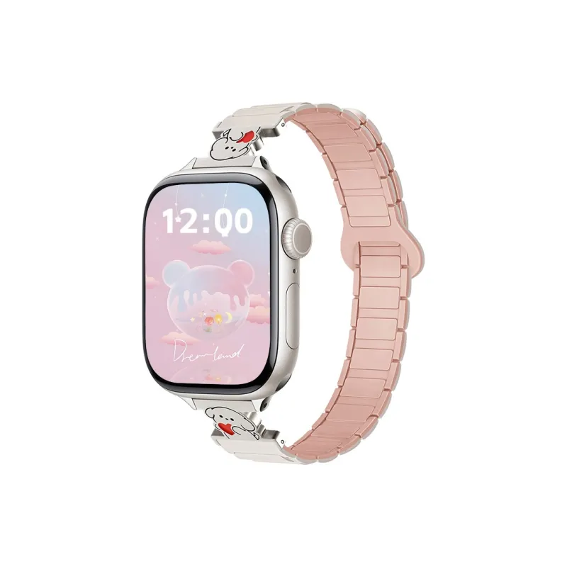 MILANQIAN M&Q Apple Compatibility Watch Band 38 46mm Silicone Material-3