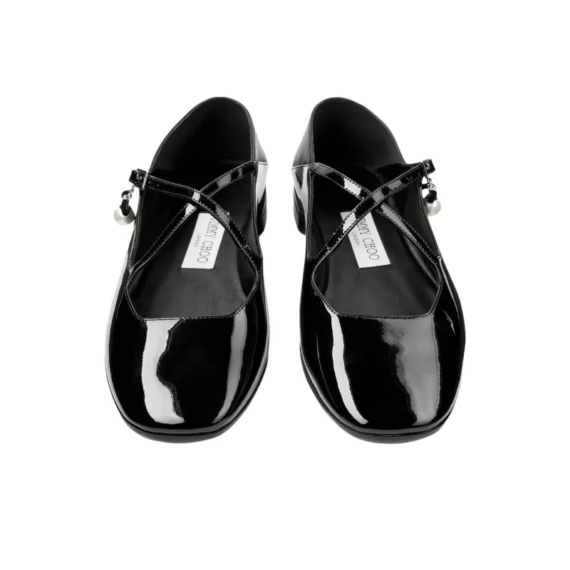 Jimmy Choo Eleri Ballerina C Casual Single Shoes Women's Black-3