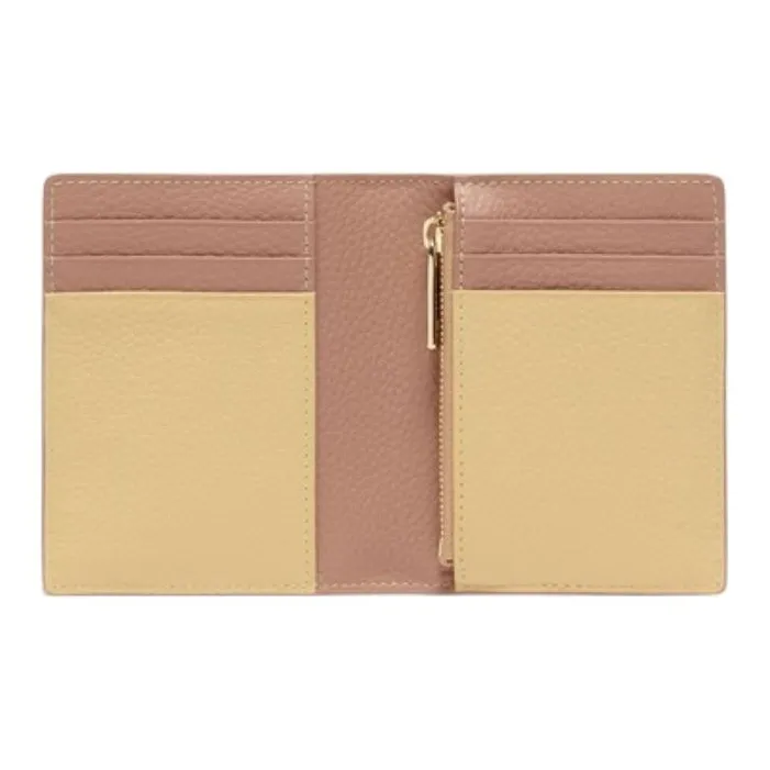 LACOSTE Leather Wallet Unisex Pink Beige-3