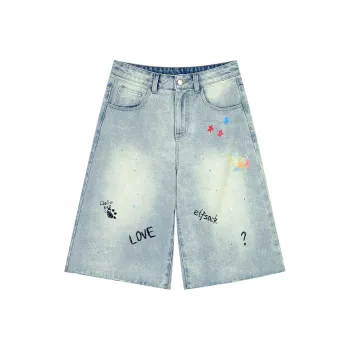 ELF SACK Denim Shorts Women's Denim Blue