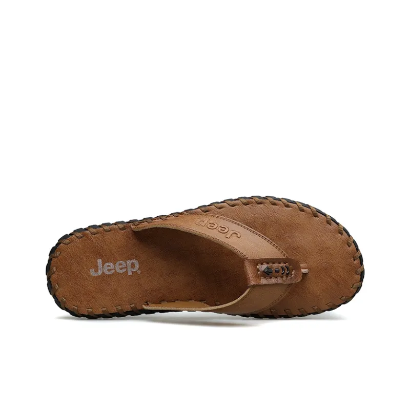 Jeep Rubber Sole Odor Resistant Slip Resistant Flip Flops Unisex-3