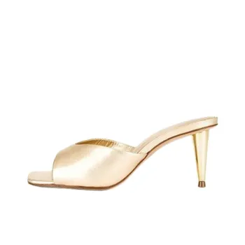 Schutz Slide Slippers 6.5cm Women's Gold